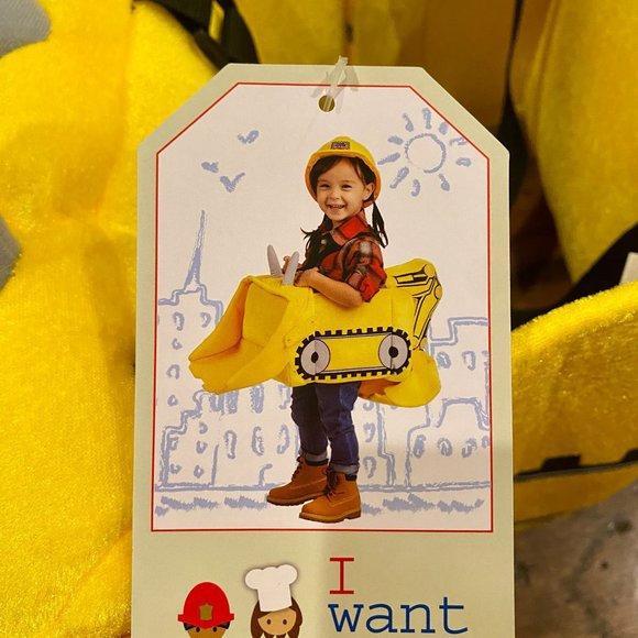 Same Day Shipping NWT Excavator Construction Worker Yellow Halloween Costume - Picture 6 of 6